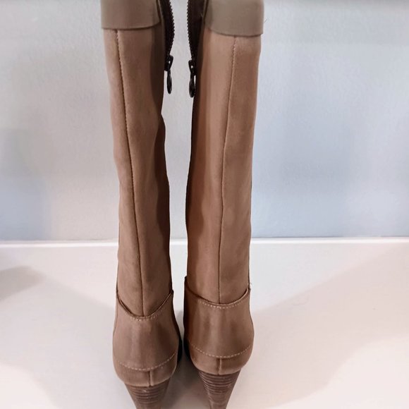 Max Studio Tall Leather/Suede Boots - Picture 5 of 11